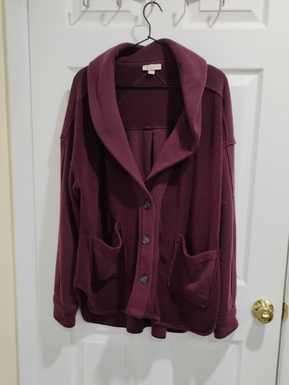 Knox Rose Shawl Collar Button-Front Sweater Cardigan